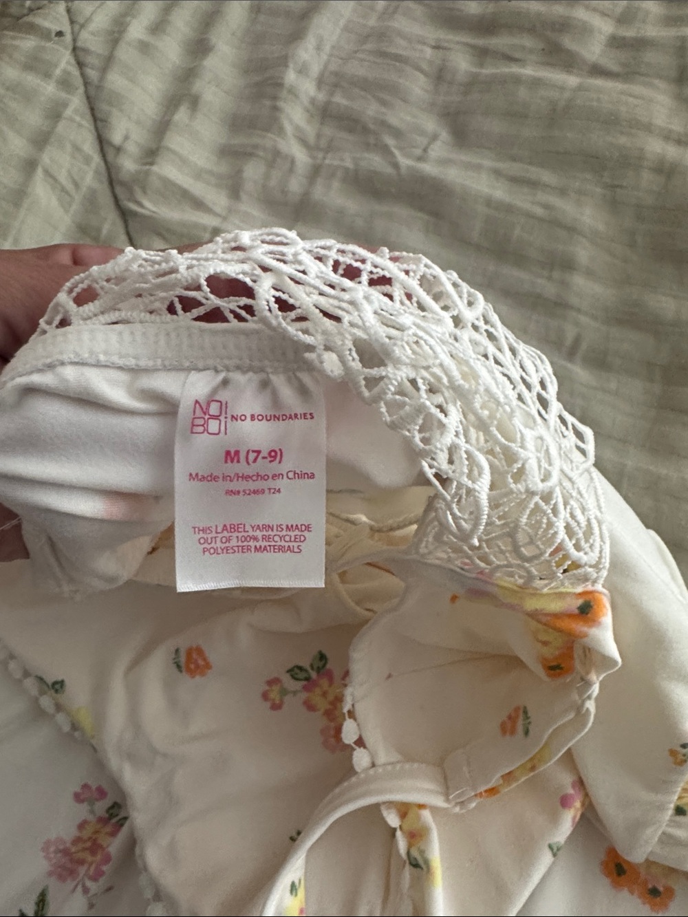 No Boundaries White Floral Mini Dress - Picture 5 of 6